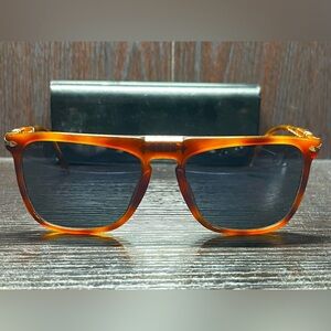Persol 3225s “Tom Cruise” Sunglasses in Terra di Siena Acetate/Blue lenses